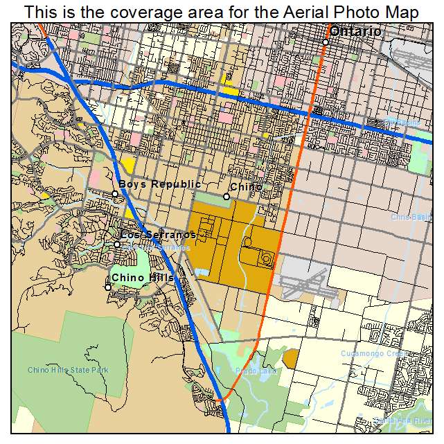 Chino, CA location map 