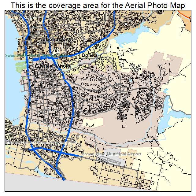 Chula Vista, CA location map 