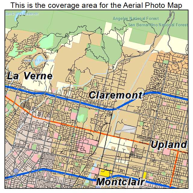Claremont, CA location map 