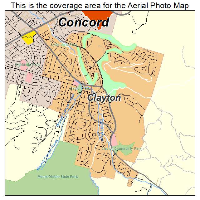 Clayton, CA location map 