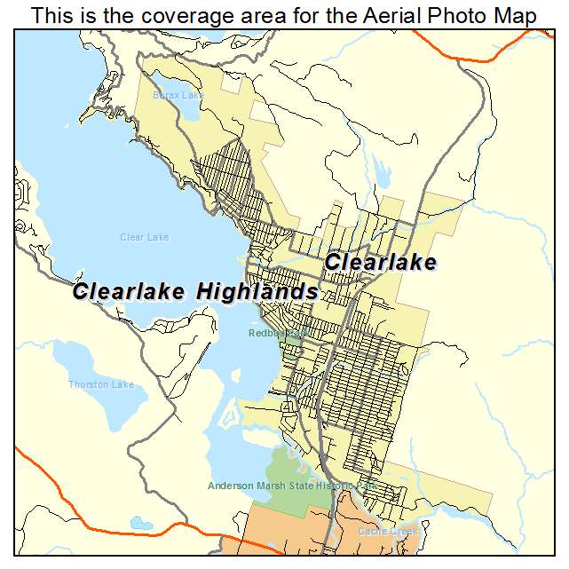 Clearlake, CA location map 
