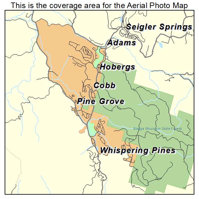 Cobb, CA location map 