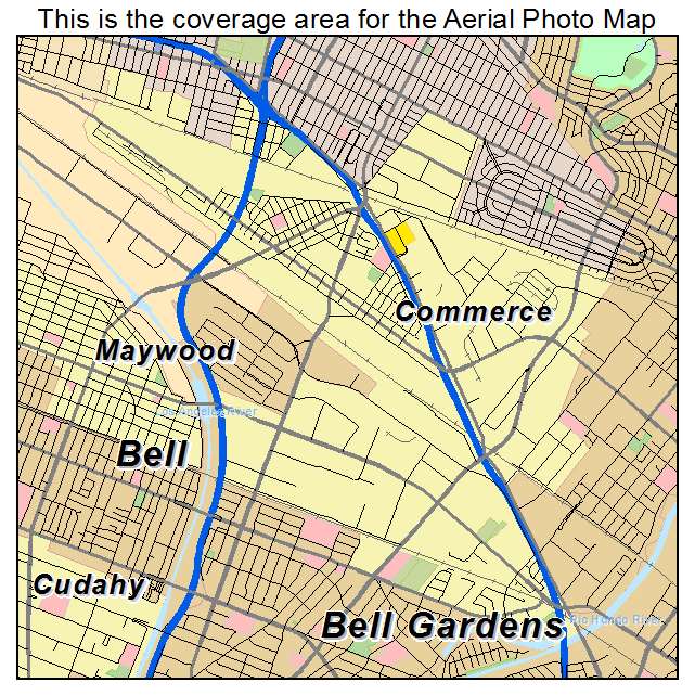 Commerce, CA location map 