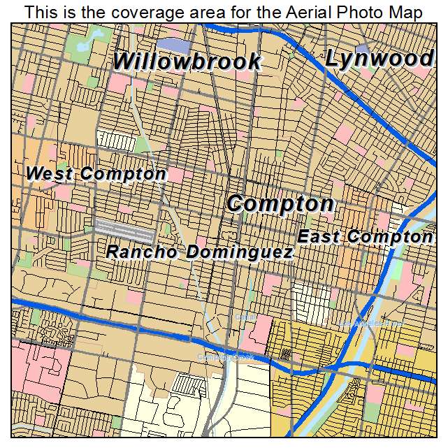Compton, CA location map 