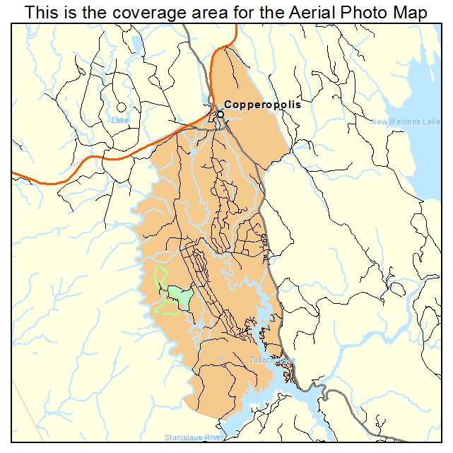 Copperopolis, CA location map 