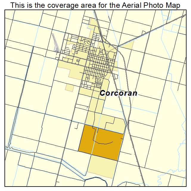 Corcoran, CA location map 