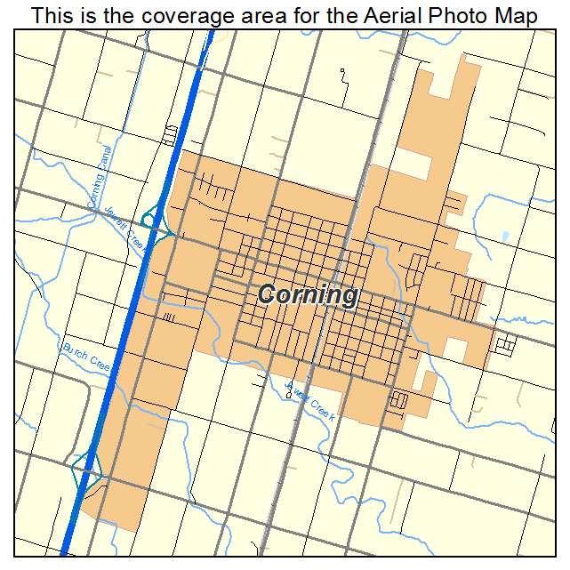 Corning, CA location map 