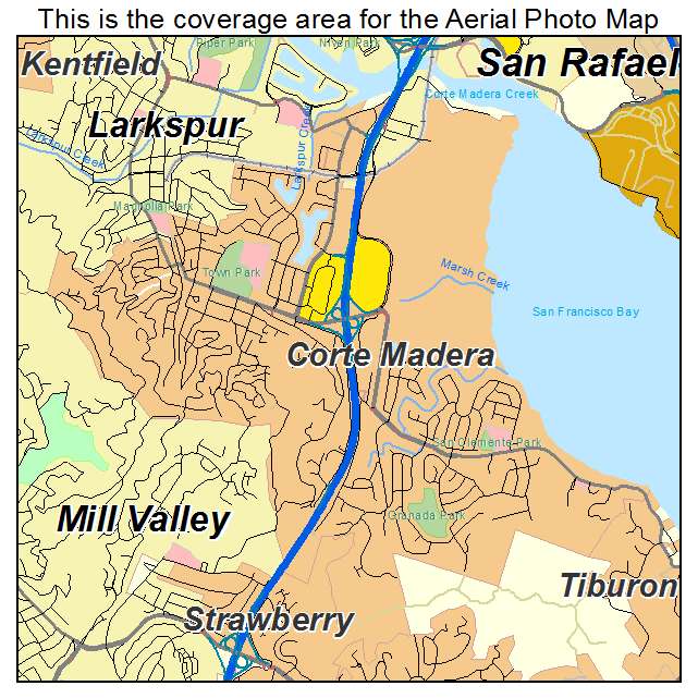 Corte Madera, CA location map 