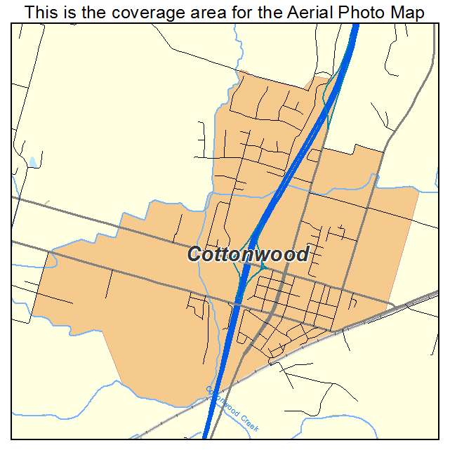 Cottonwood, CA location map 