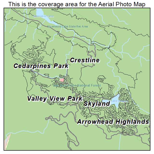 Crestline, CA location map 