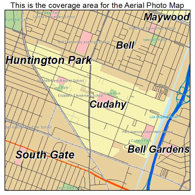 Cudahy, CA location map 