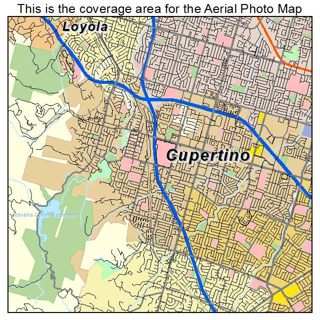 Cupertino, CA location map 