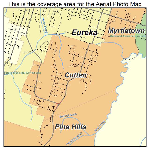 Cutten, CA location map 