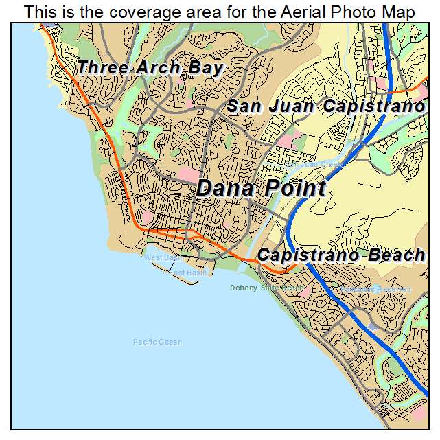 Dana Point, CA location map 