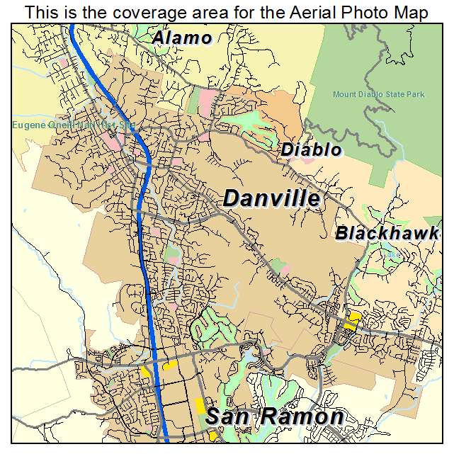 Danville, CA location map 