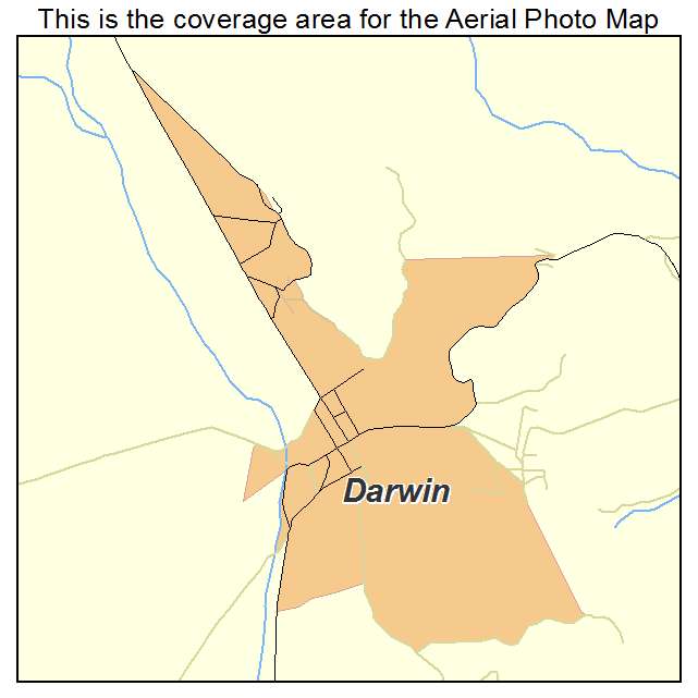 Darwin, CA location map 