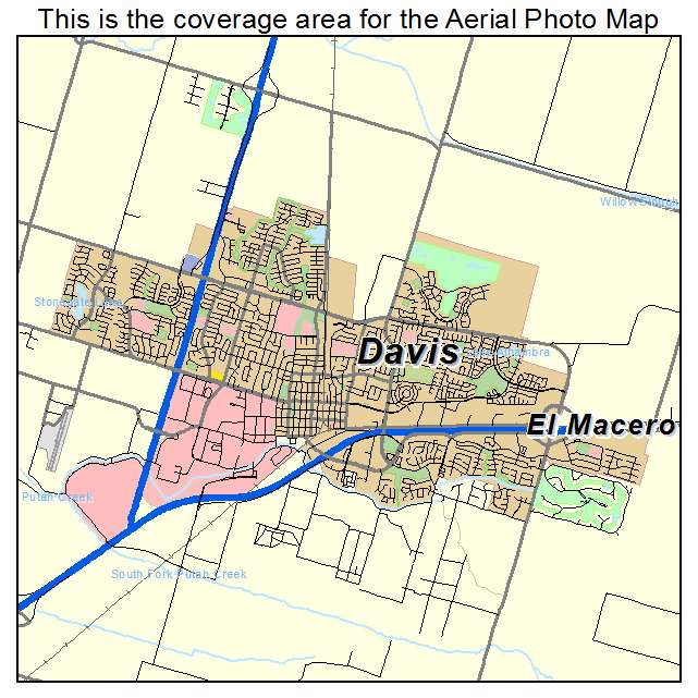 Davis, CA location map 