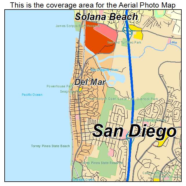Del Mar, CA location map 