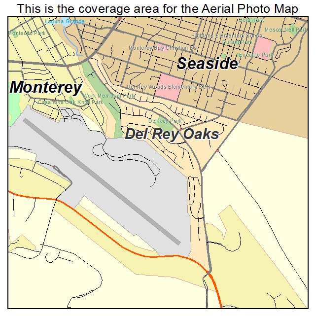 Del Rey Oaks, CA location map 