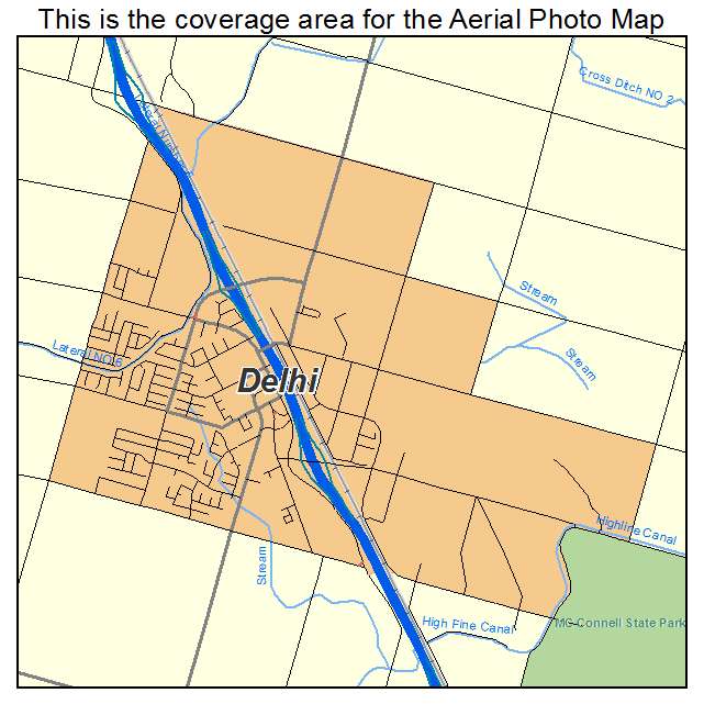 Delhi, CA location map 