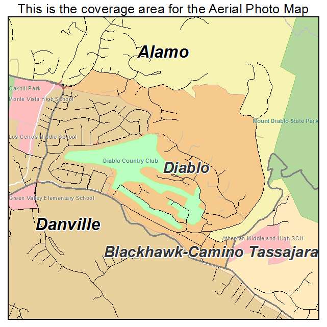 Diablo, CA location map 