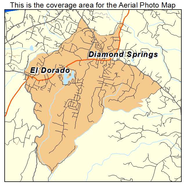 Diamond Springs, CA location map 