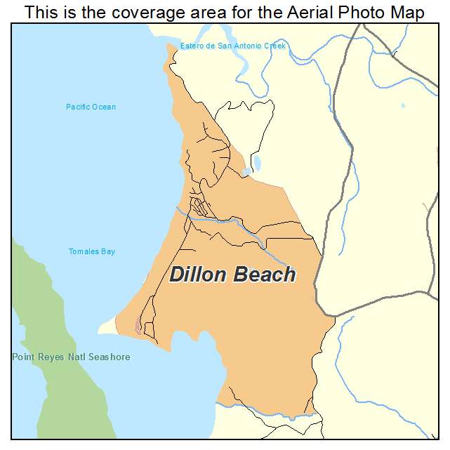 Dillon Beach, CA location map 