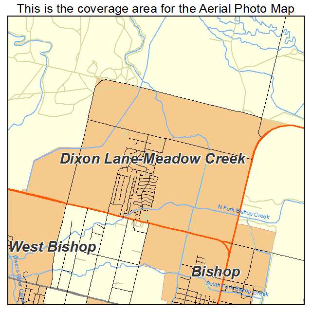 Dixon Lane Meadow Creek, CA location map 