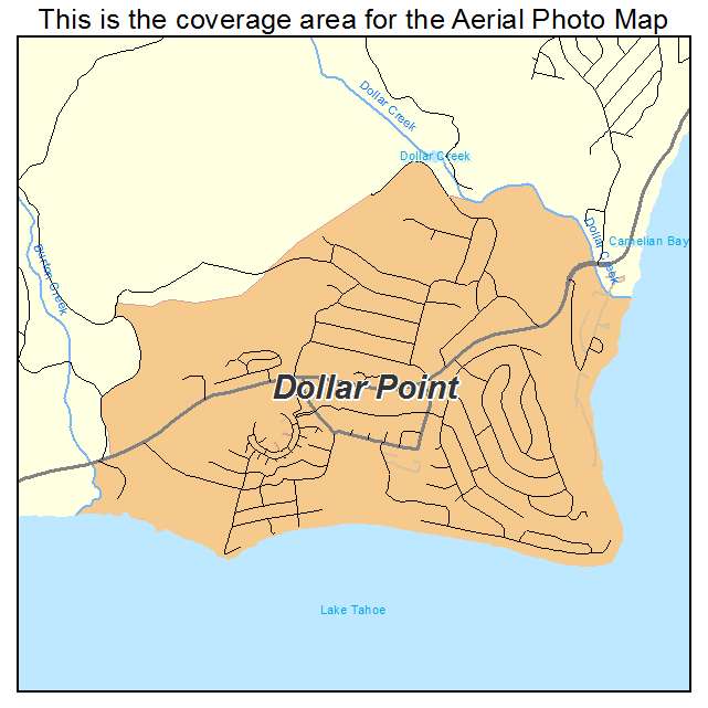Dollar Point, CA location map 
