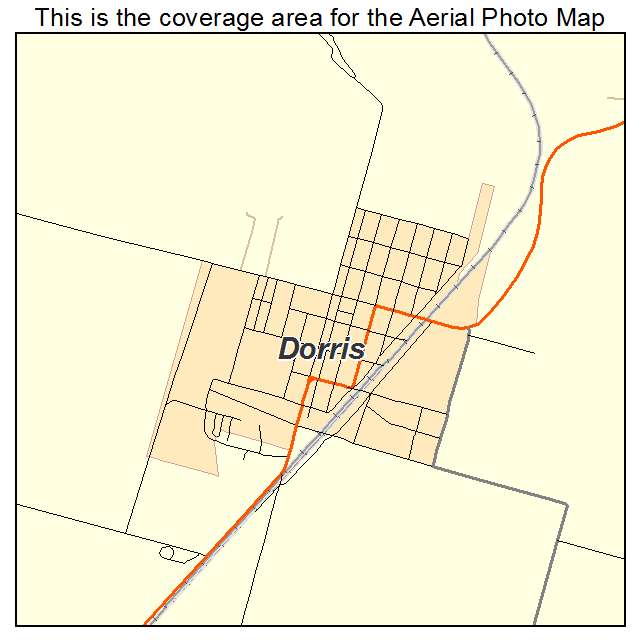 Dorris, CA location map 