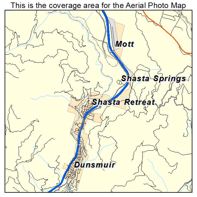 Dunsmuir, CA location map 