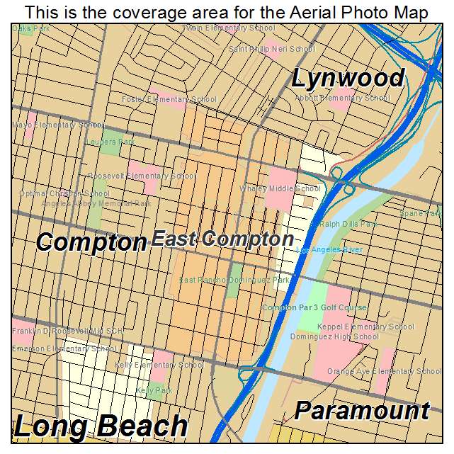 East Compton, CA location map 