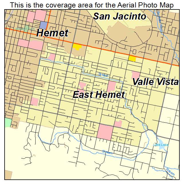 East Hemet, CA location map 