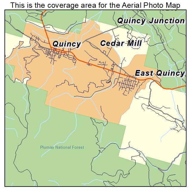 East Quincy, CA location map 