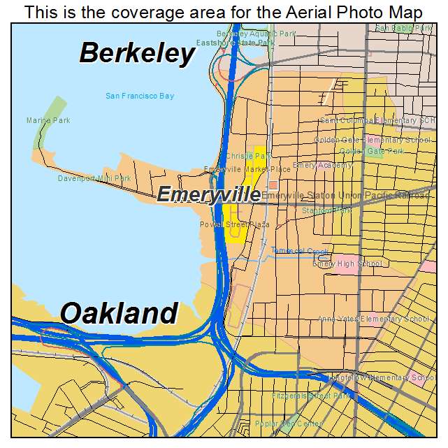 Emeryville, CA location map 