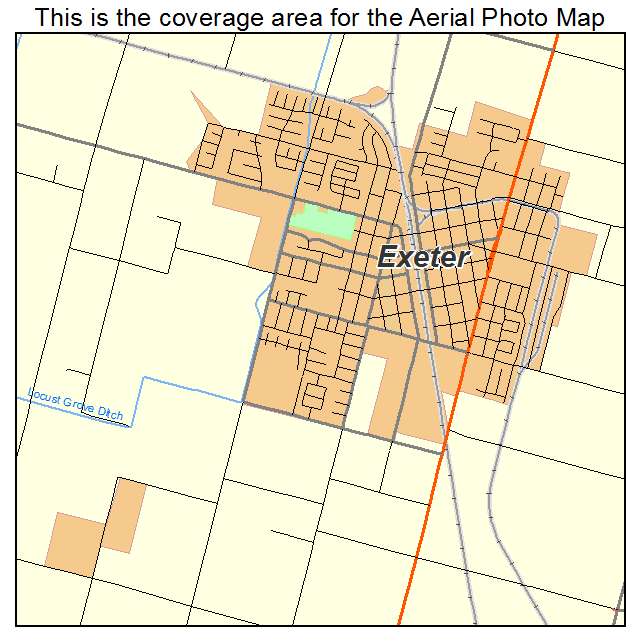 Exeter, CA location map 