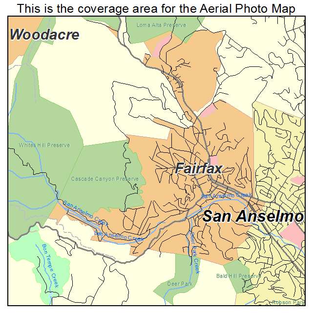 Fairfax, CA location map 