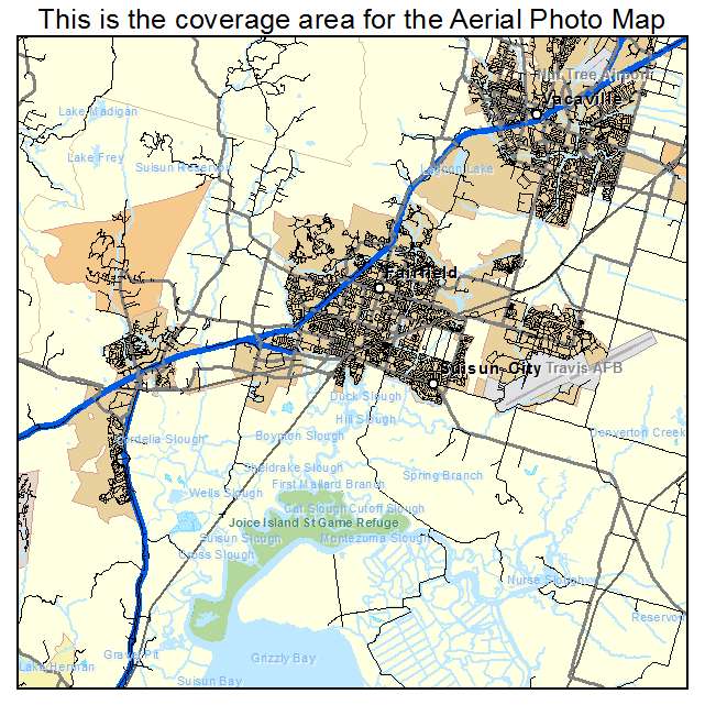 Fairfield, CA location map 