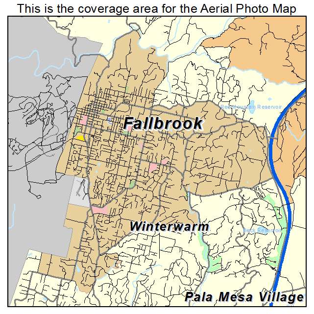 Fallbrook, CA location map 