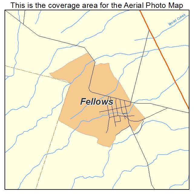Fellows, CA location map 
