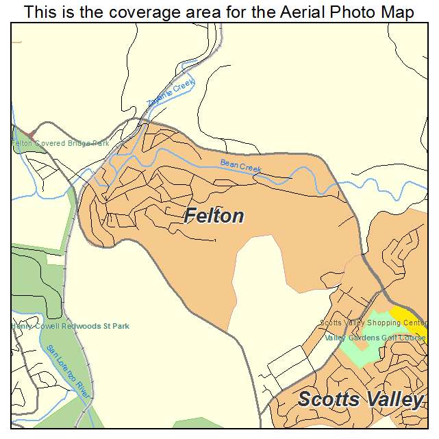 Felton, CA location map 
