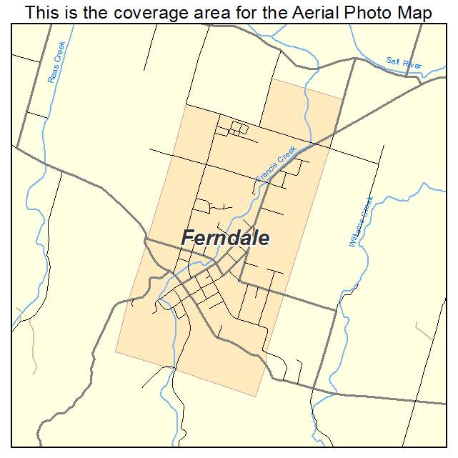 Ferndale, CA location map 