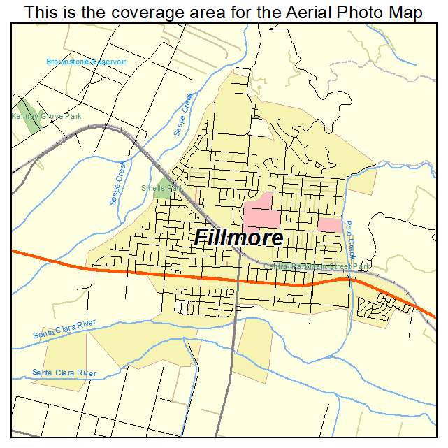 Fillmore, CA location map 