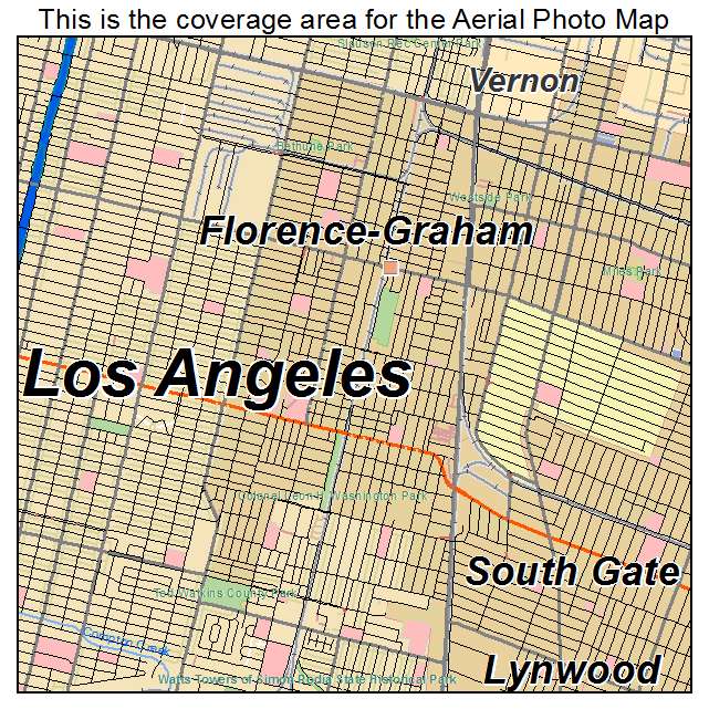 Florence Graham, CA location map 