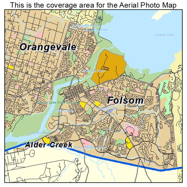 Folsom, CA location map 