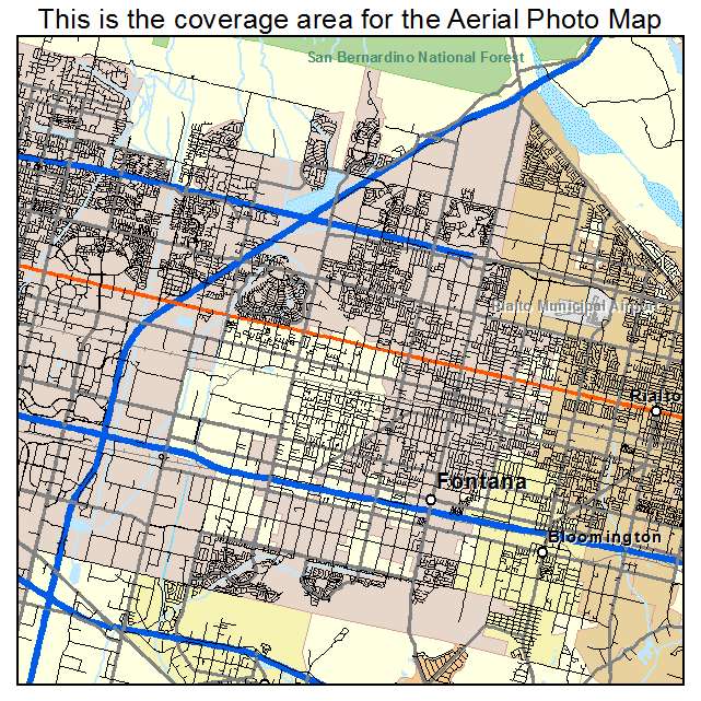 Fontana, CA location map 