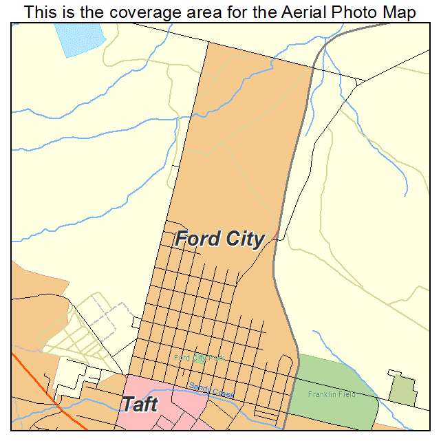Ford City, CA location map 