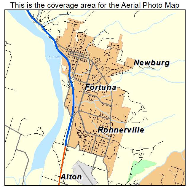 Fortuna, CA location map 