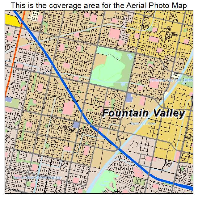 Fountain Valley, CA location map 