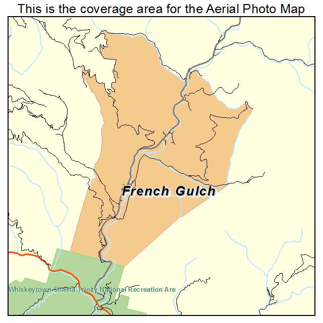 French Gulch, CA location map 